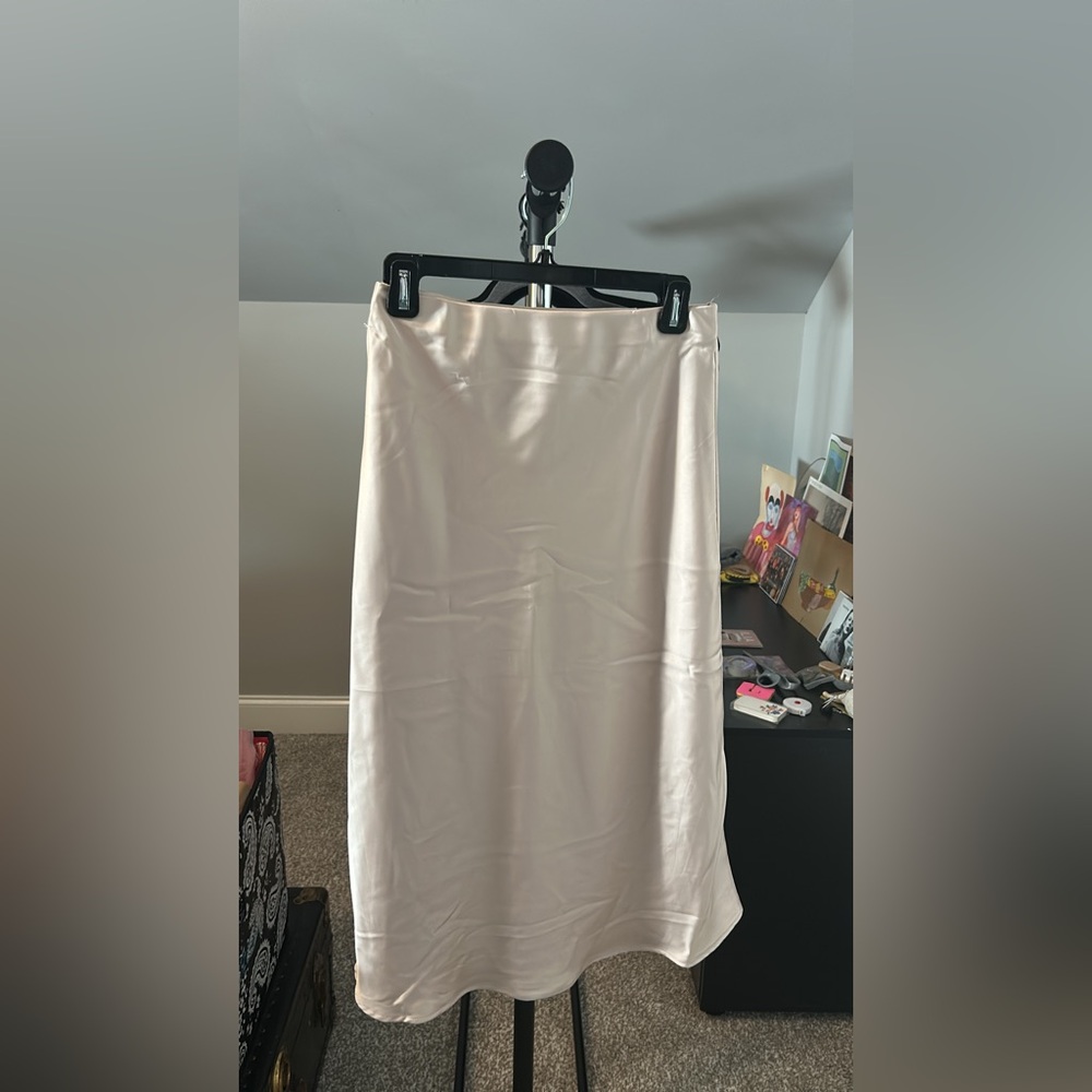 Rachel Zoe Cream Midi Skirt